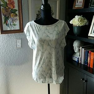 Beautiful Watercolor Flutter-Sleeve Top
